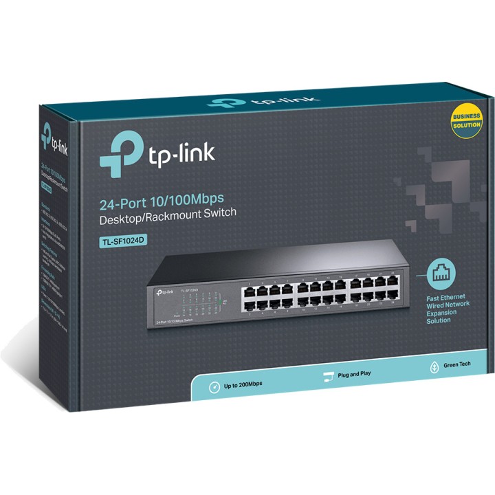 TP-LINK Switch no gestionado Fast Ethernet de 24 puertos
