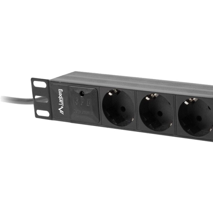 LANBERG Multiprise Schuko à 3 prises pour armoire rack 10"