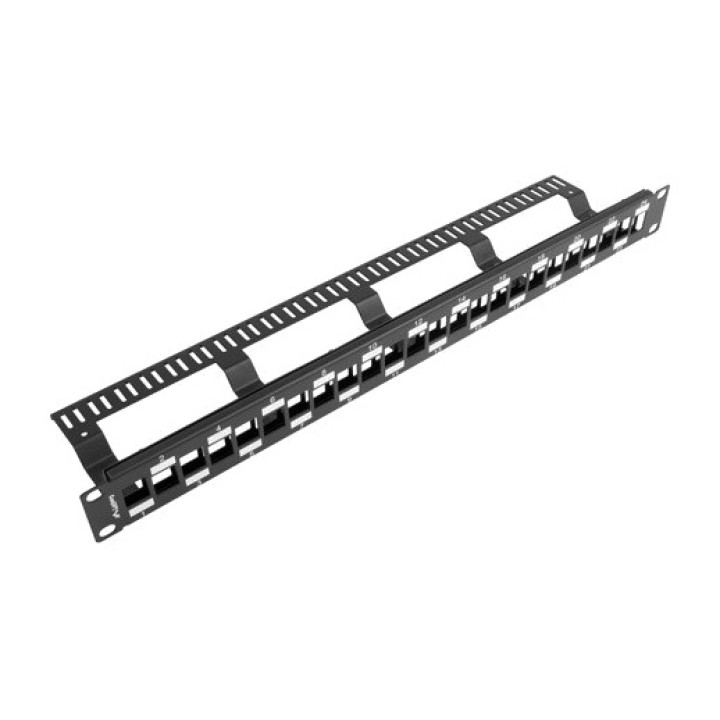 LANBERG Patch panel a gradini a 24 porte con organizer per