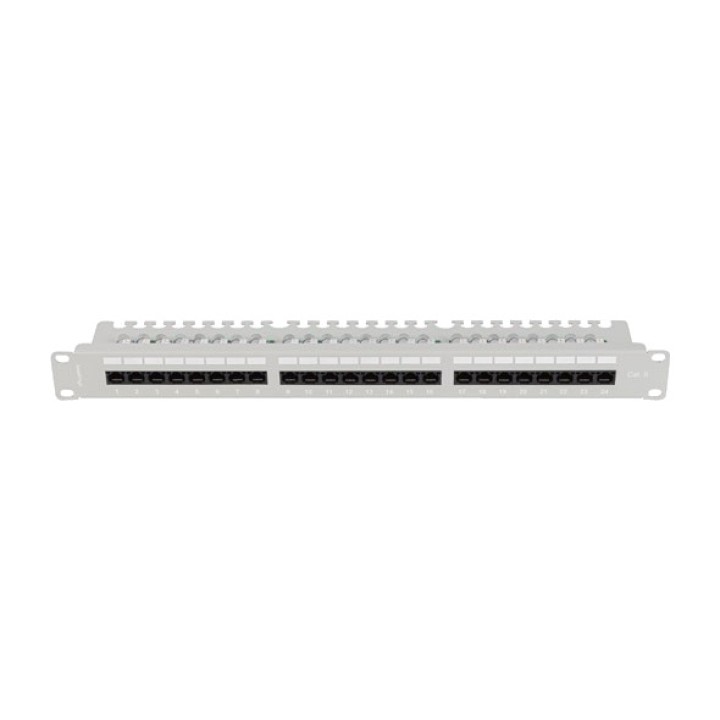 LANBERG Patch panel de 24 puertos con organizador integrado