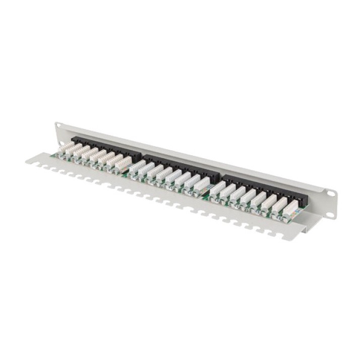 LANBERG 24-Port-Patchpanel mit integriertem Kabelmanager für