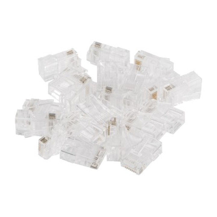 LANBERG Pack de 20 conectores macho pasantes para cable