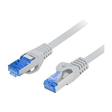 latiguillo de red con doble apantallamiento y conectores rj45 cat6a s/ftp lszh cca 25 cm