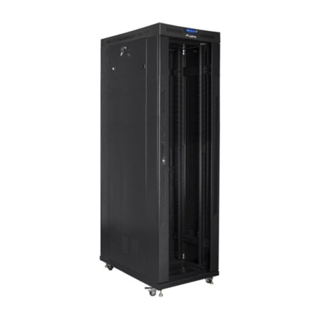 armadio rack da pavimento con porta in vetro e display lcd 19" 42u 600x1200mm ff01-6242-12bl