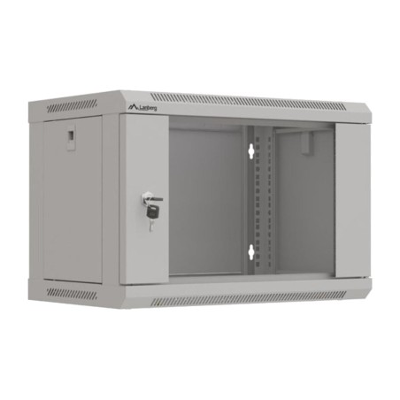 rack-kaappi lasiovella seinäasennukseen 19" 6u 540x350mm wf03-5306-10s