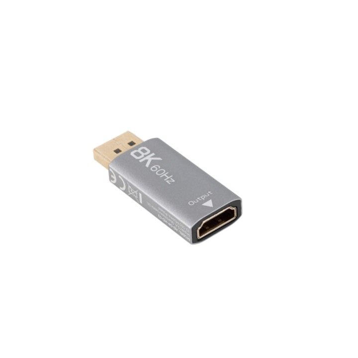 LANBERG Adapter wideo wtyk na gniazdo DISPLAYPORT-HDMI-2.1