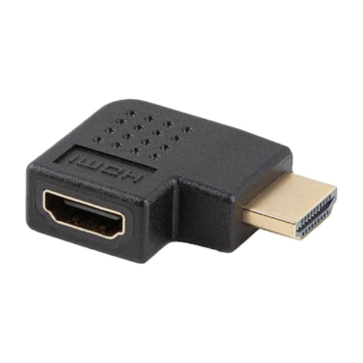 LANBERG Right-angled male-to-female video adapter HDMI-2.0