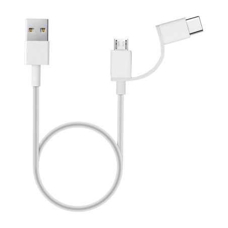 cable de carga 2 en 1 con conector micro usb y adaptador tipo c 100 cm