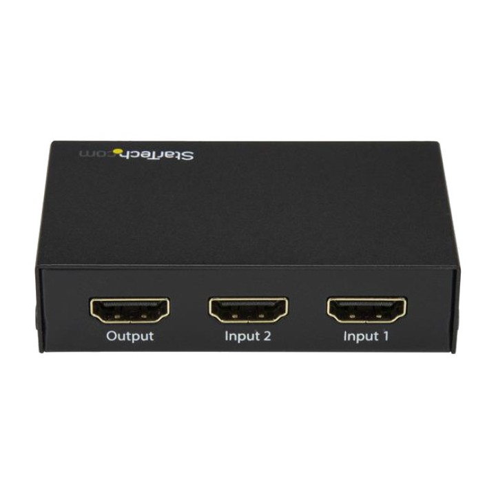 STARTECH.COM 2-input HDMI switch with remote control 4K60HZ