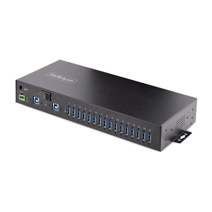 STARTECH.COM 16-port industrial USB 3.2 hub with DIN rail
