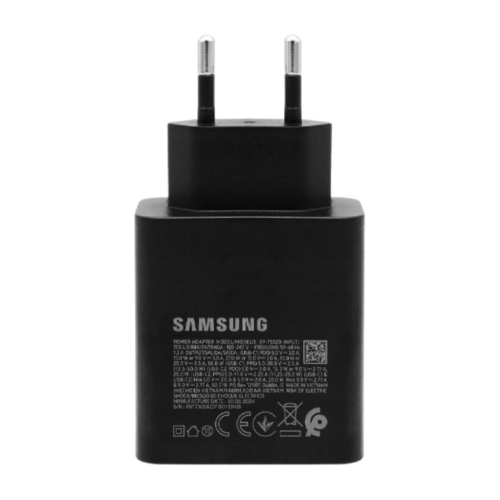 SAMSUNG Wall charger with 2 USB-C ports and cable EP-T5020