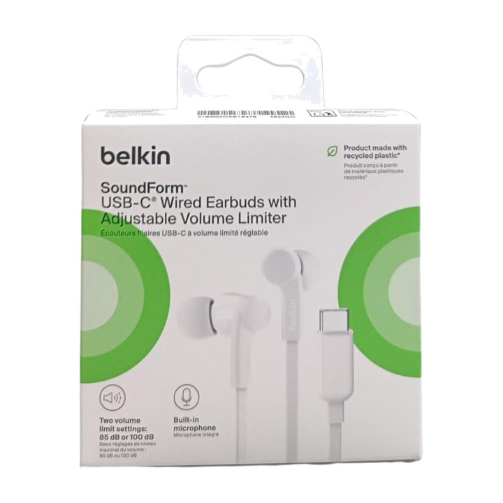 BELKIN Căști intraauriculare cu cablu USB-C și microfon