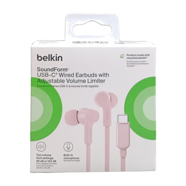 BELKIN Fones de ouvido intra-auriculares com cabo USB-C e