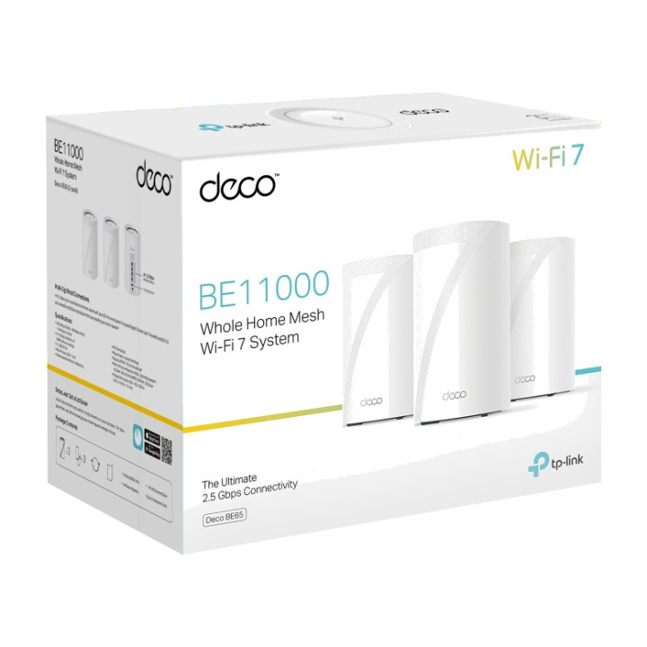 TP-LINK Tri-band WiFi 7 mesh system DECO BE65 BE9300 3 UDS