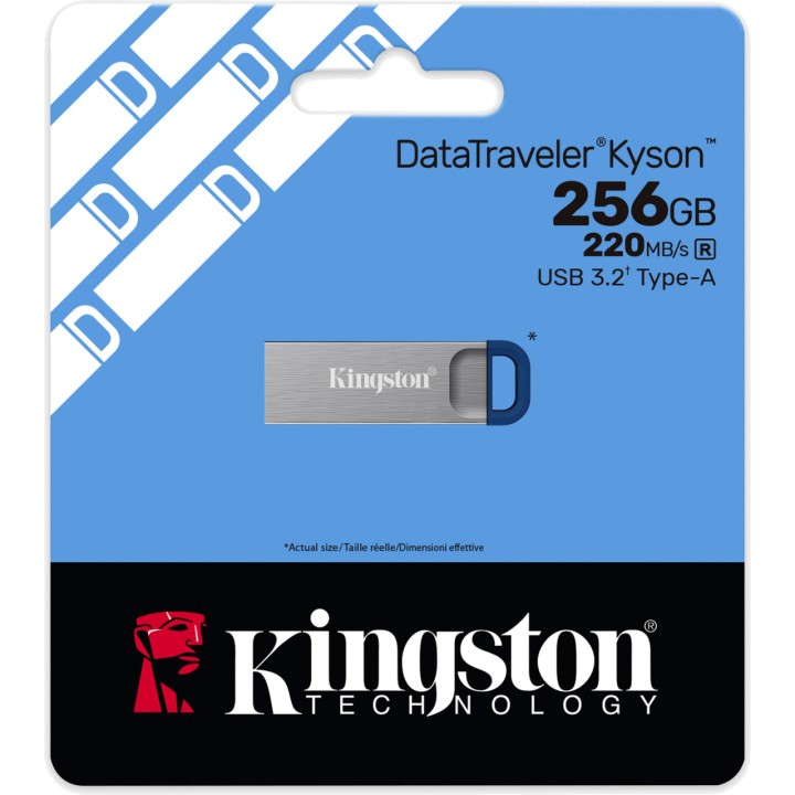KINGSTON Pen drive metálico USB 3.2 com chaveiro
