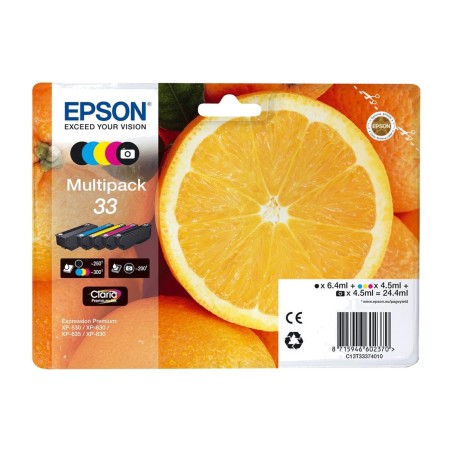 tintenpatronen-pack 33-claria-premium c13t33374011 5 uds