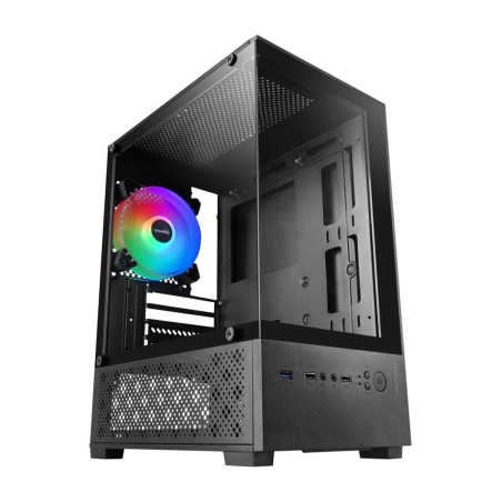 kompaktes pc-gehäuse mit durchgehendem hartglas mc-se2 micro-atx