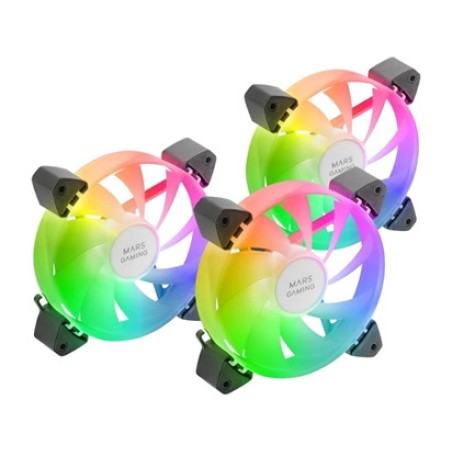 kit de ventilateurs pour boîtier pc avec éclairage argb mf-3a 3x120mm