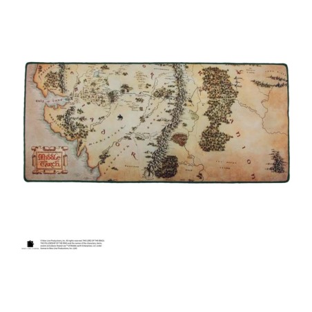 pöytämatto hiirelle ja näppäimistölle lord of the rings middle-earth map