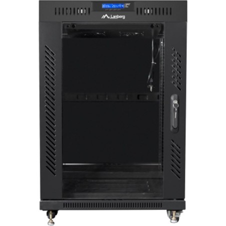 talna rack omara s steklenimi vrati in lcd zaslonom 19" 15u 600x800mm ff01-6815-12bl