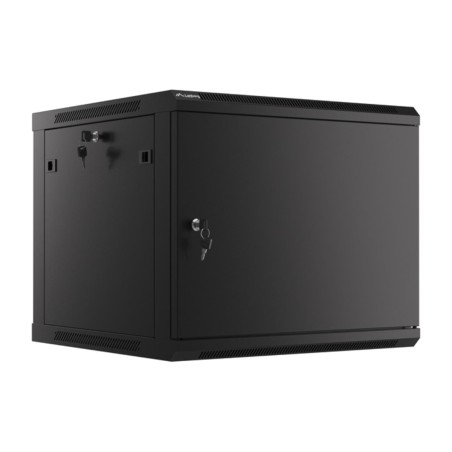 rackschrank mit metalltür zur wandmontage 19" 9u 600x600mm wf01-6609-00b
