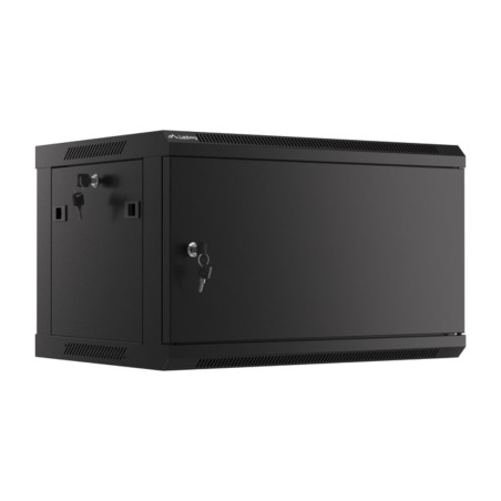 rackskab med metallåge til vægmontering 19" 6u 600x450mm wf01-6406-00b
