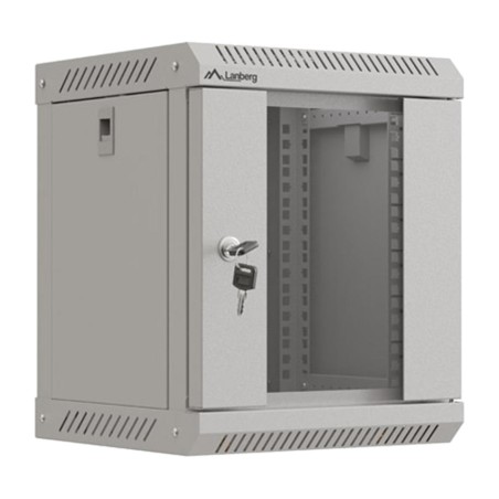 rackova skříň se skleněnými dvířky pro montáž na zeď 10" 6u 300x300mm wf11-3306-10s
