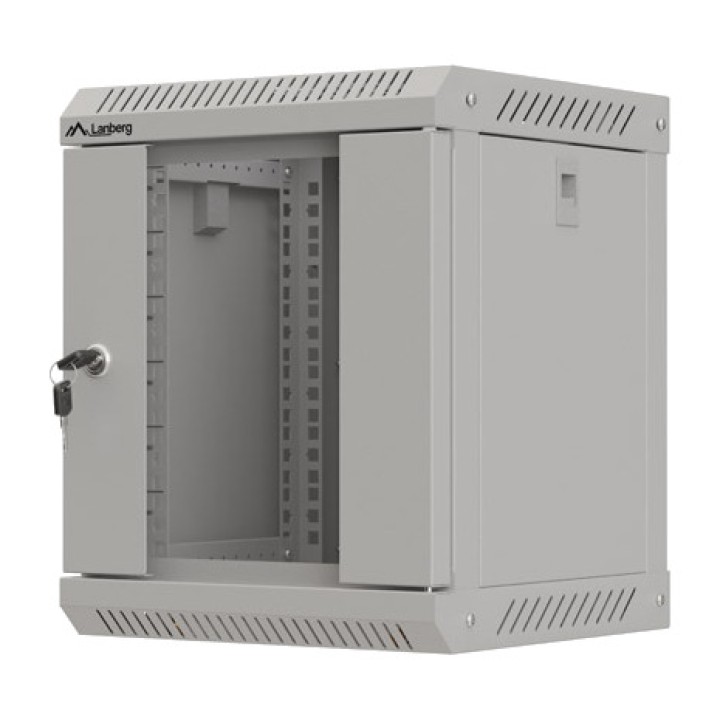LANBERG Wall-mounted rack cabinet with glass door 10" 6U