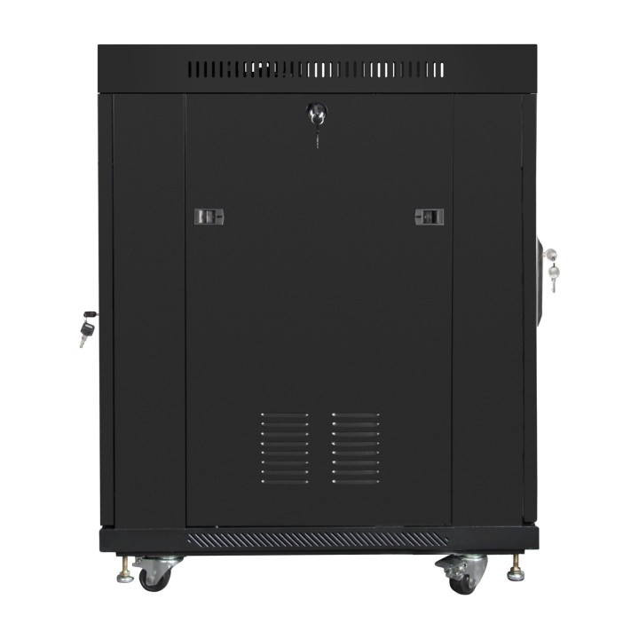 LANBERG Dulap rack de podea cu ușă de sticlă și ecran LCD