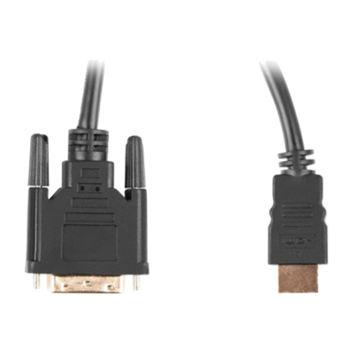 LANBERG Kabel wideo dwułączowy z wtykami męskimi HDMI-DVI-D