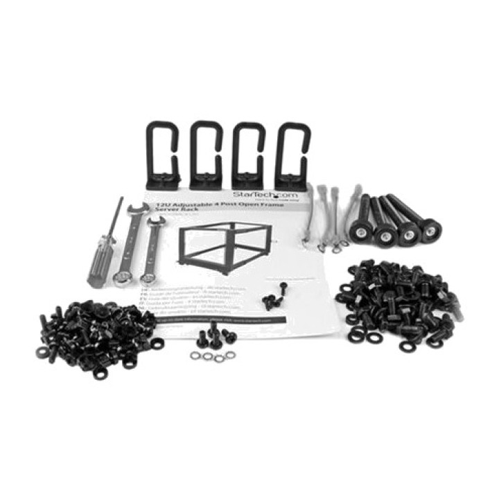 STARTECH.COM 4-post open-frame rack with casters and