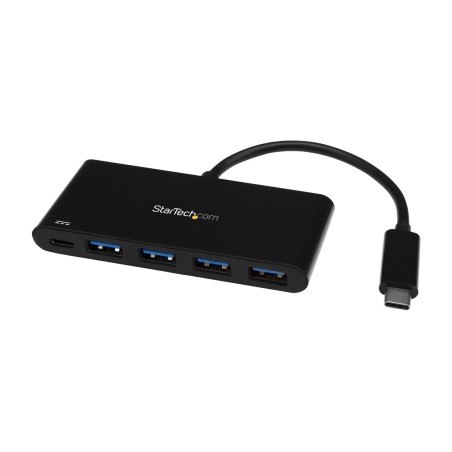 usb-c-auf-4-port-usb-a-hub mit power delivery 3.0 5gbps hb30c4afpd