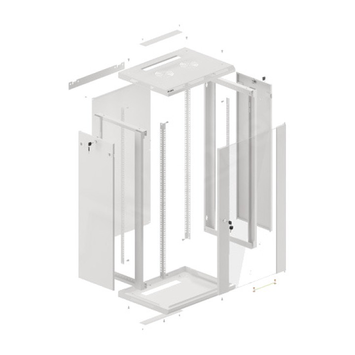 LANBERG Armoire rack murale avec porte vitrée 19" 22U