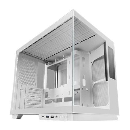 caja para pc tipo cubo con cristal templado panorámico mc-mirage-atx