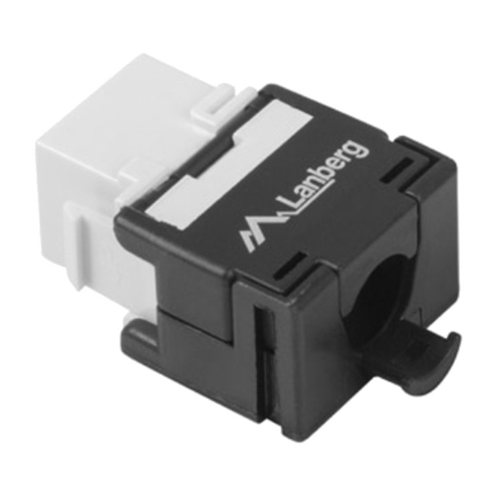 LANBERG Werkzeuglose Keystone-Buchse RJ45 CAT.6 UTP 180º