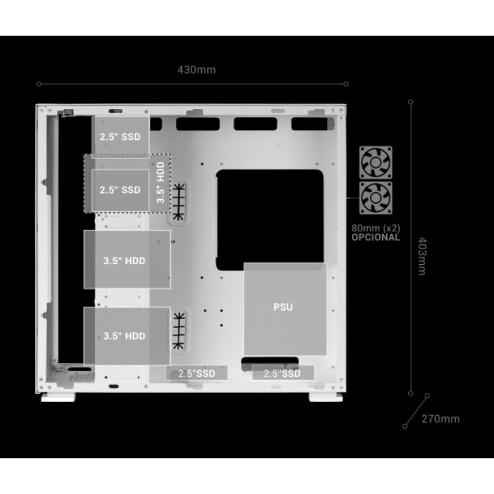MARS GAMING Carcasă PC XXL cu sticlă temperată MC-NOVA2