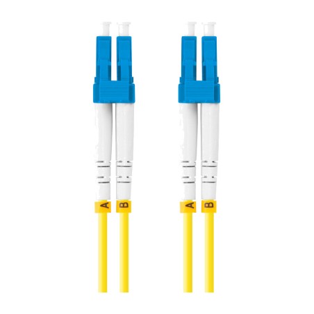 cordon de raccordement monomode duplex à fibre optique lc/upc g657a1 lszh 1 m fo-lulu-sd11-0010-ye