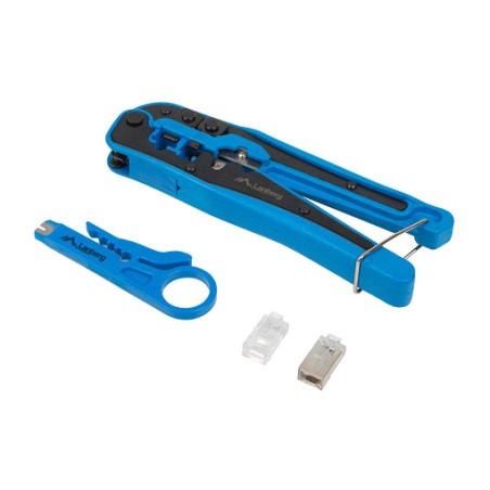 kit pince à sertir et à dénuder avec étui de transport rj45 rj12 rj11 nt-0303