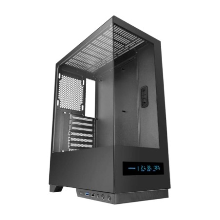 semitower pc-kabinet med lcd-skærm og hærdet glas mc-pulsar-atx