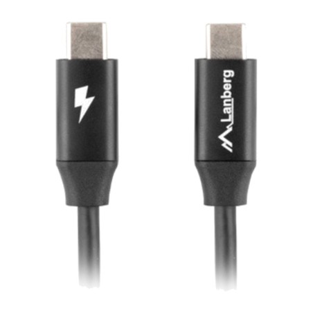 cable usb tipo c 2.0 con carga rápida quick charge 4.0 pd-60w 1 m ca-cmcm-40cu-0010-bk