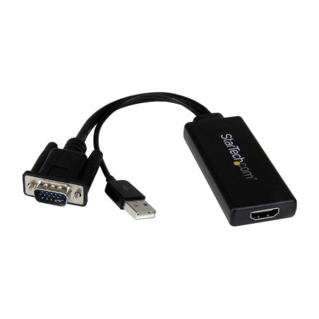 adaptador vga a hdmi con audio y alimentación usb vga2hdu