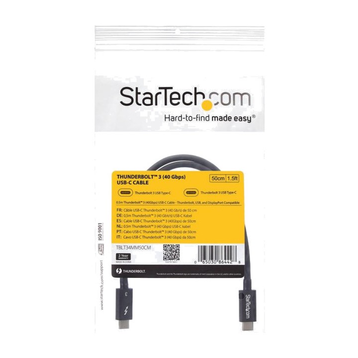 STARTECH.COM Cablu pasiv Thunderbolt 3 cu conectori USB-C