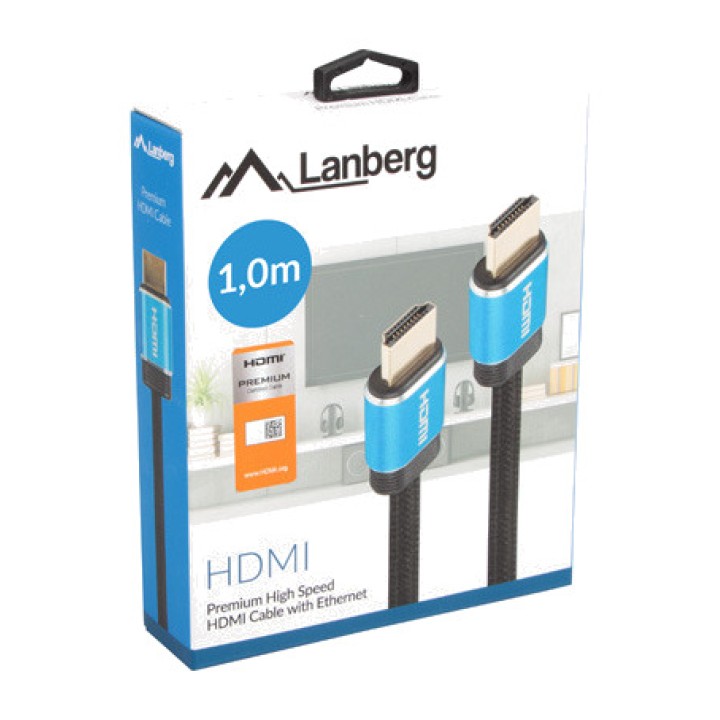 LANBERG Zertifiziertes Premium-HDMI-Kabel mit Steckern V2.0