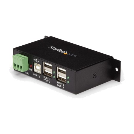 hub usb industriale in metallo a 4 porte con protezione esd 2.0 480mbps st4200usbm