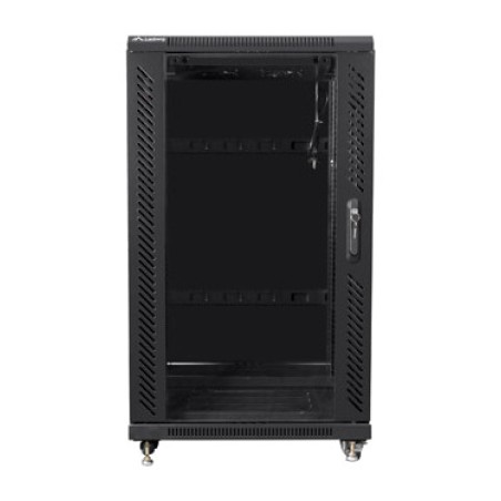 padlós rack szekrény üvegajtóval 19" 22u 600x600mm ff01-6622-12b