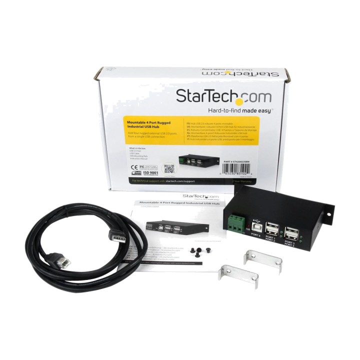 STARTECH.COM Hub USB industriel métallique à 4 ports avec