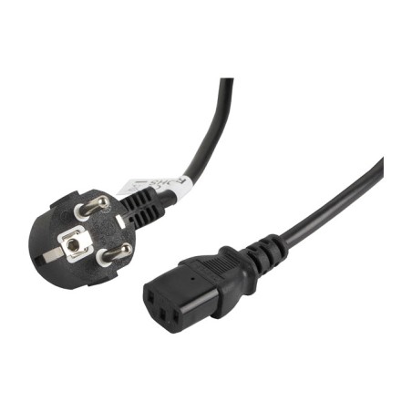 schuko-nätkabel för dator och bildskärm cee-7/7 iec-c13 vde 5 m ca-c13c-11cc-0050-bk