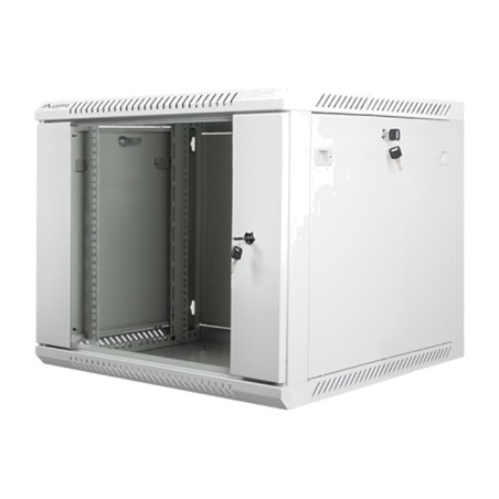 rackskåp med glasdörr för väggmontering 19" 9u 600x600mm wf01-6609-10