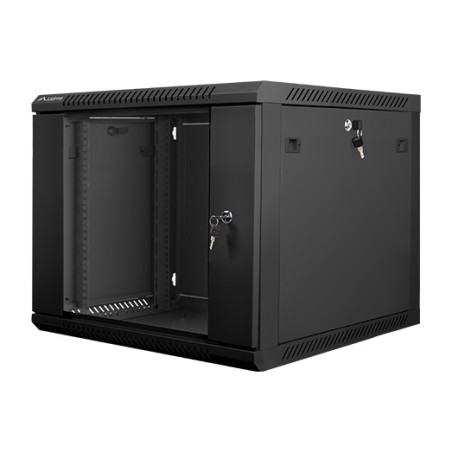 armadio rack da parete con porta in vetro 19" 9u 600x600mm wf01-6609-10