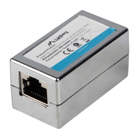 tienená sieťová spojka rj45 s dvojitou zásuvkou cat6 f/utp